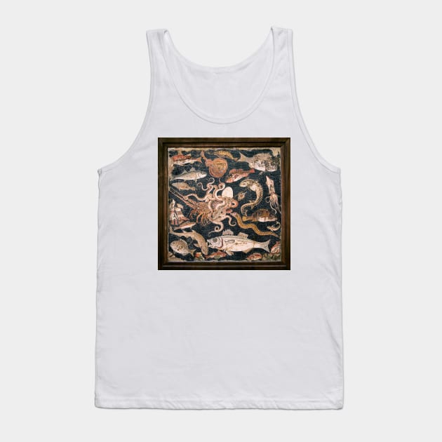 Roman seafood mosaic (C003/6746) Tank Top by SciencePhoto